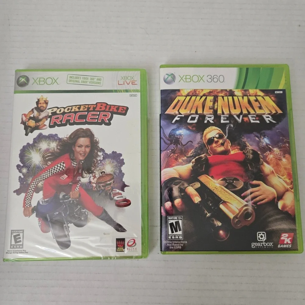 Duke Nukem Forever Xbox 360 PocketBike Racer Lot Sealed Brand New Video Games